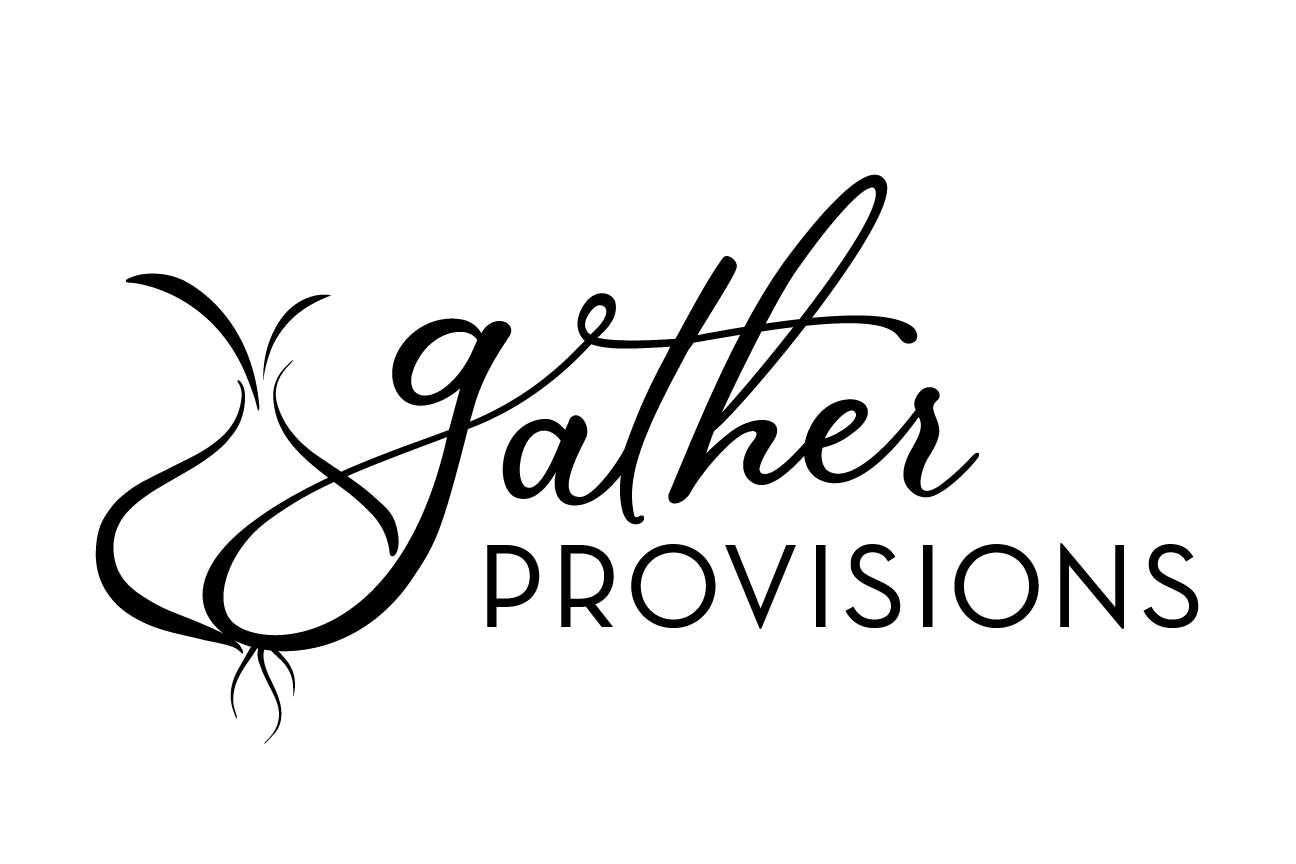 Elegant logo for Gather Provisions restaurant