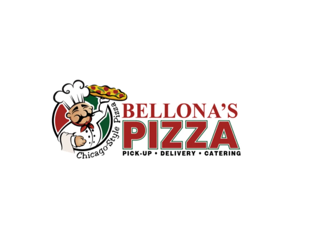 Logo of Bellona's Pizza featuring Chicago-style pizza