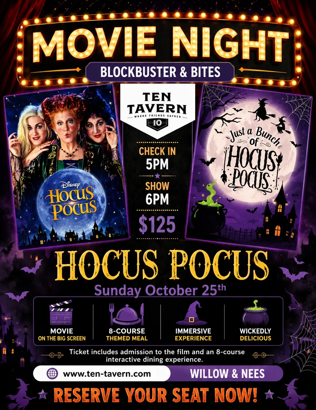 Hocus Pocus Movie and DInner