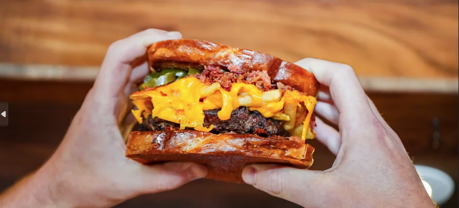 Irish Nacho Burger on Sourdough Bread