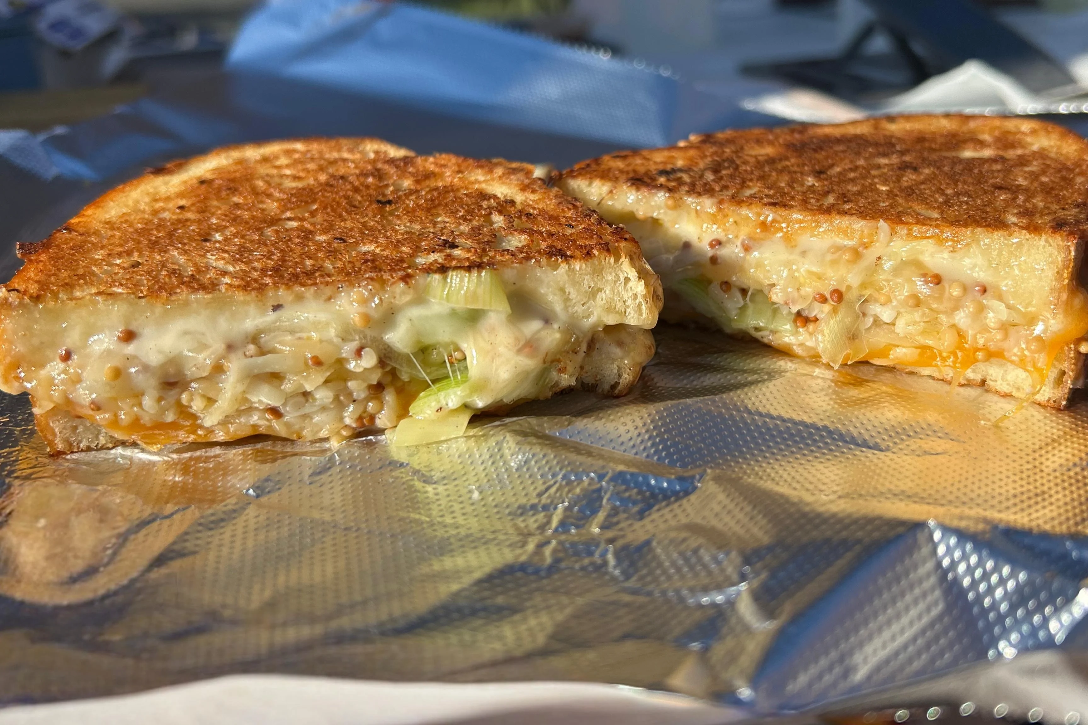 1. Gourmet grilled cheese