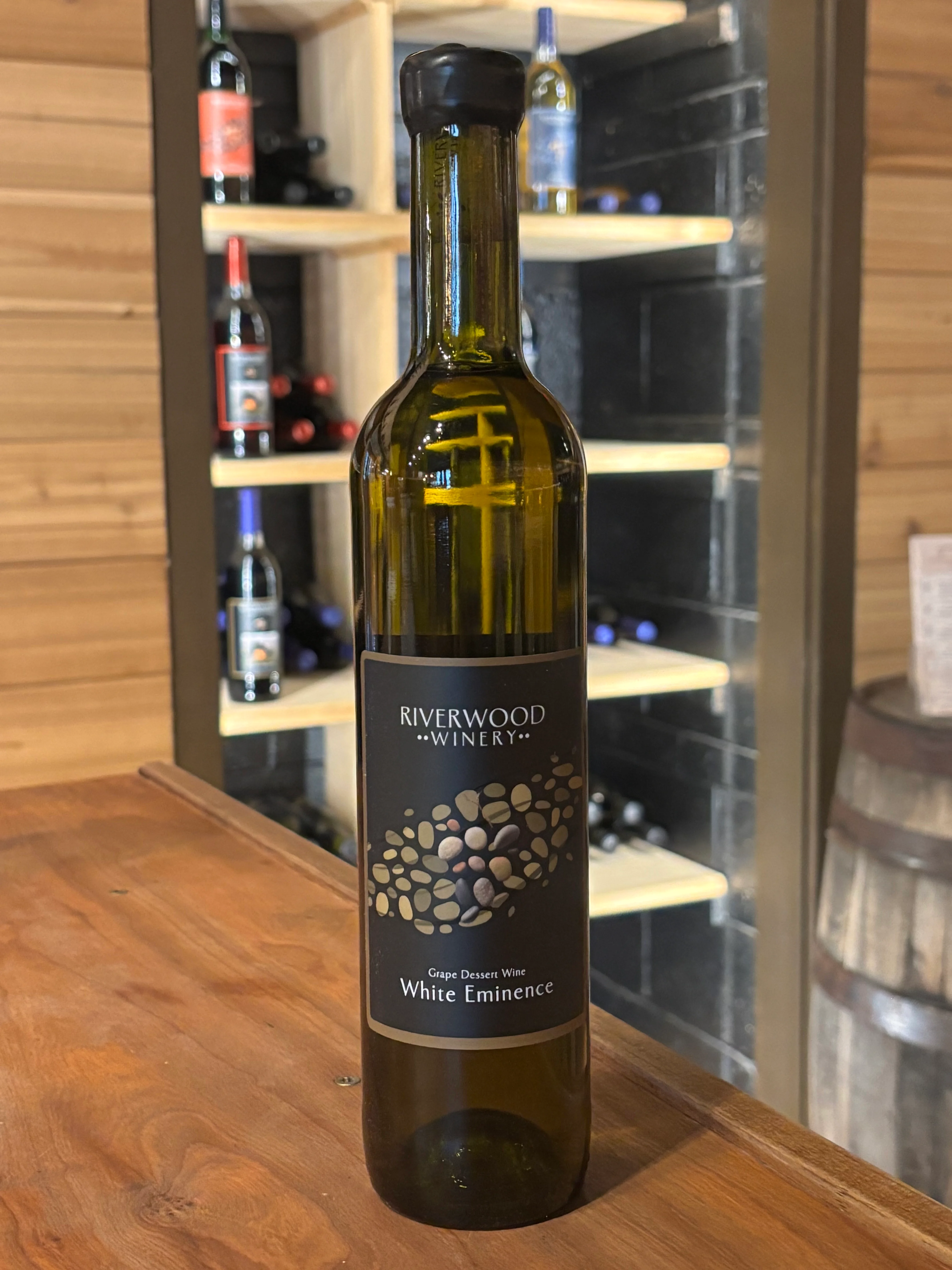 Bottle of Riverwood Winery White Eminence dessert wine