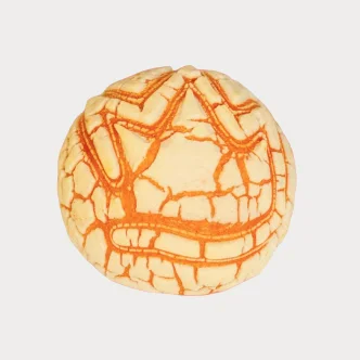 Delicious vanilla concha pastry with a golden-brown crust.