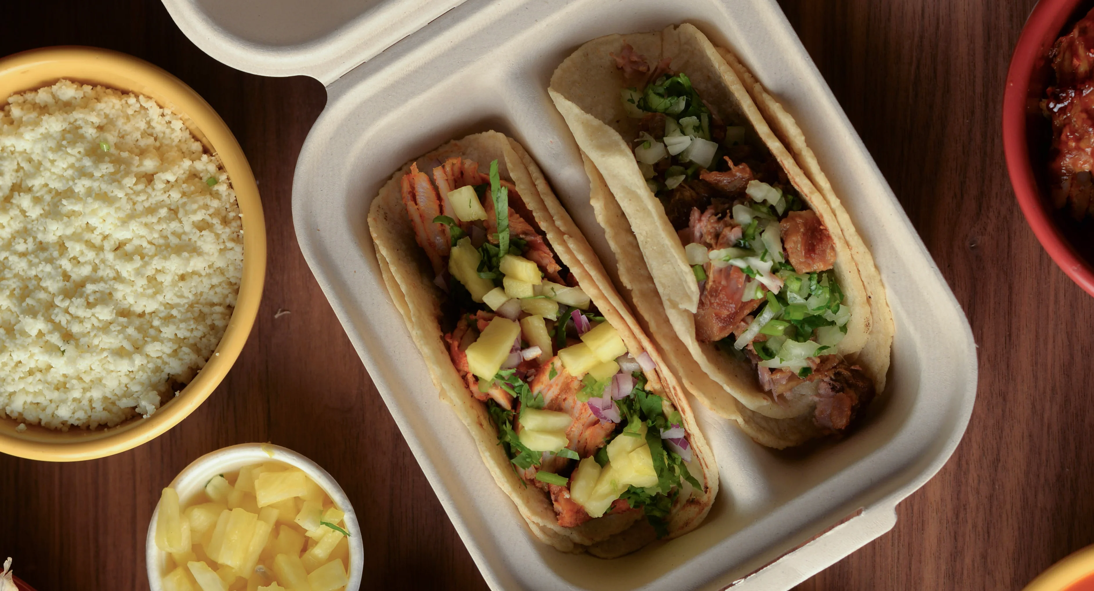 #5- 1 Taco & 1 arepa + soup, side, or drink