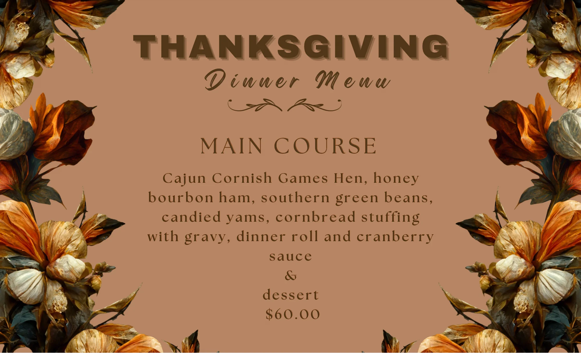Thanksgiving Menu