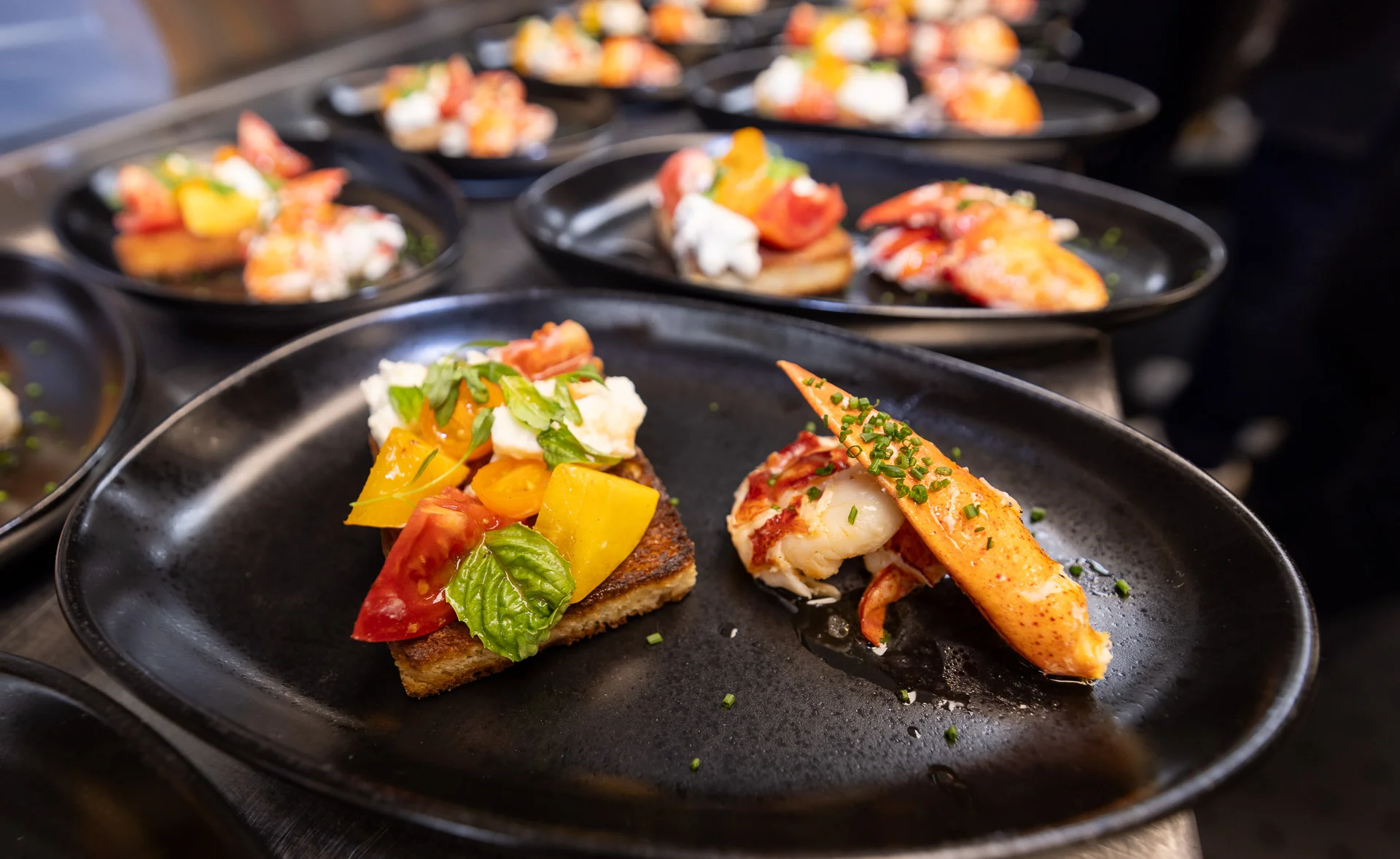 A restaurant chef preparing a dish
