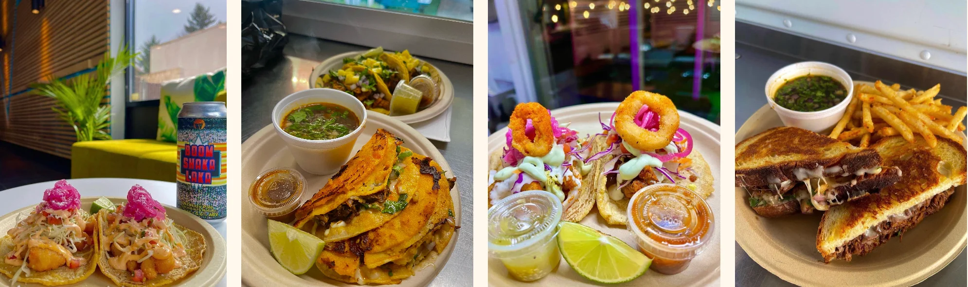 Delicious Mexican tacos with vibrant toppings and sauces