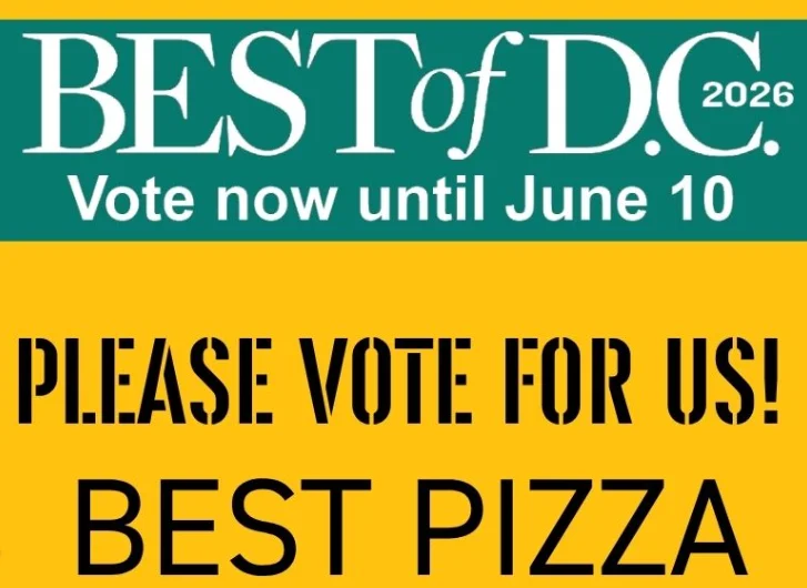 Vote for the best pizza in D.C. for the 2026 Best of D.C. awards