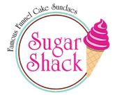Logo of a vibrant ice cream shop with a cone and swirl design