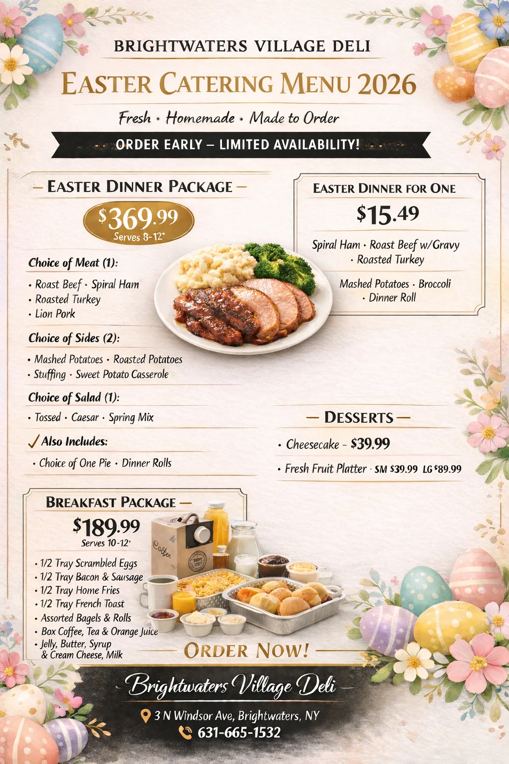 st patrick's day catering menu brightwaters deli