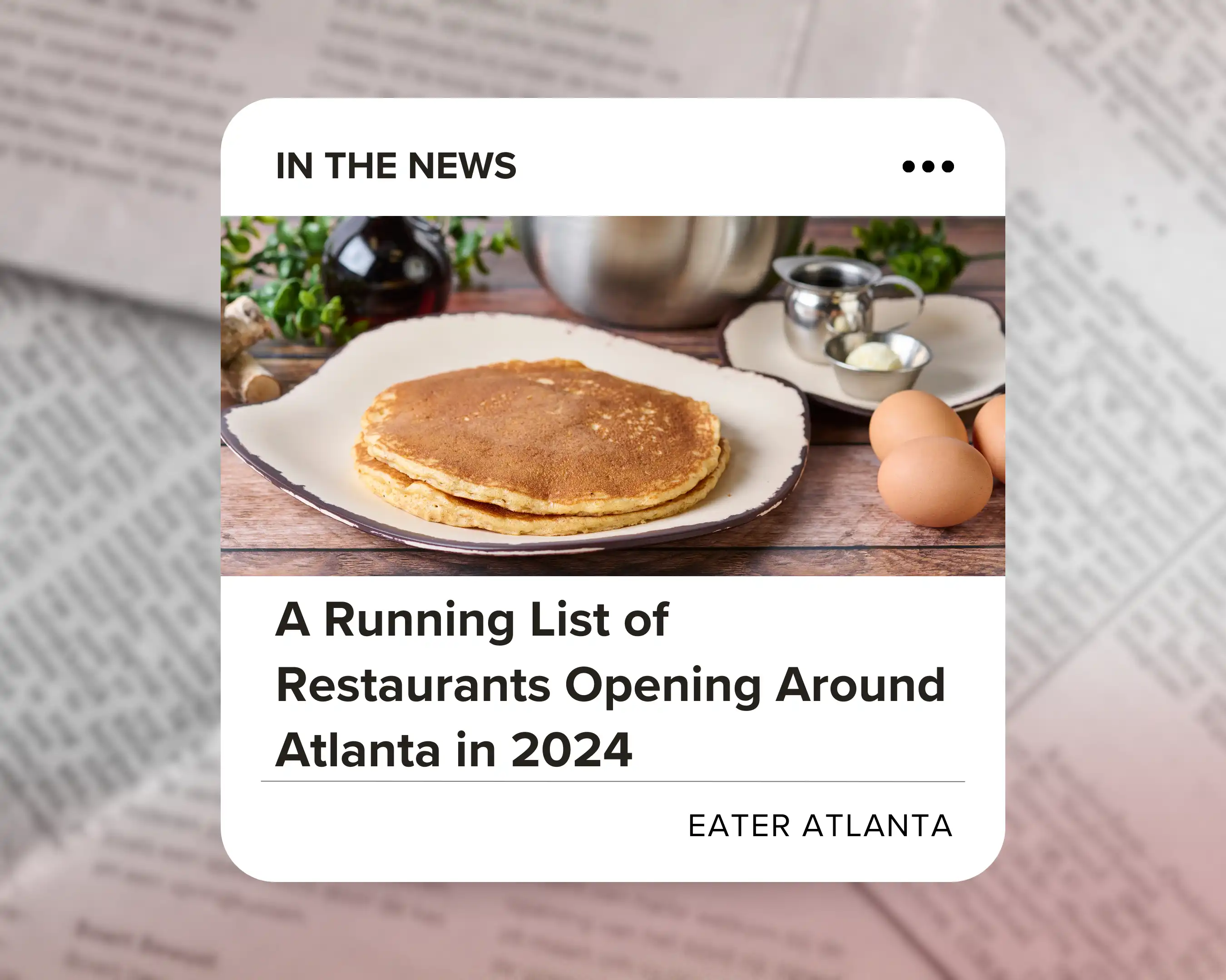 A Running List of Restaurants Opening Around Atlanta in 2024 - Eater Atlanta