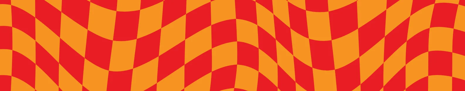 Colorful celebration graphic with playful food characters