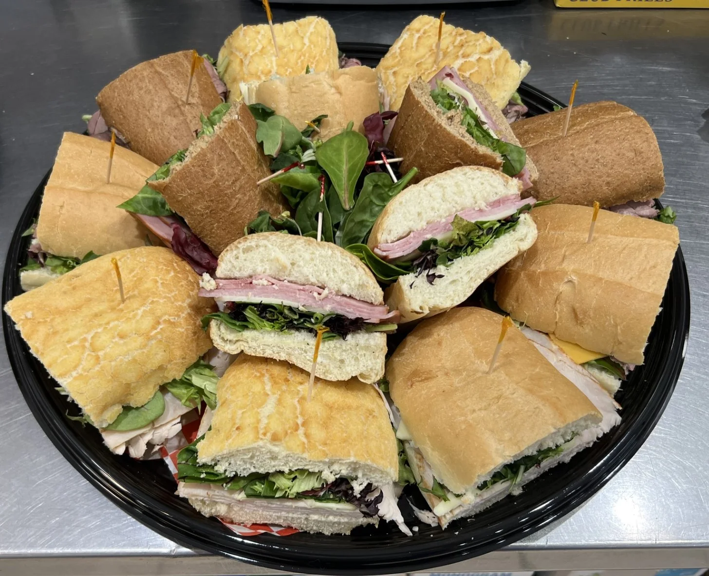 Assorted sandwich platter for catering