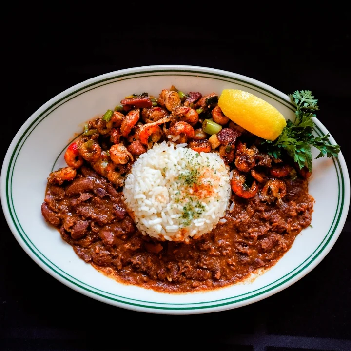 SPICY CRAWFISH RED BEANS/RICE