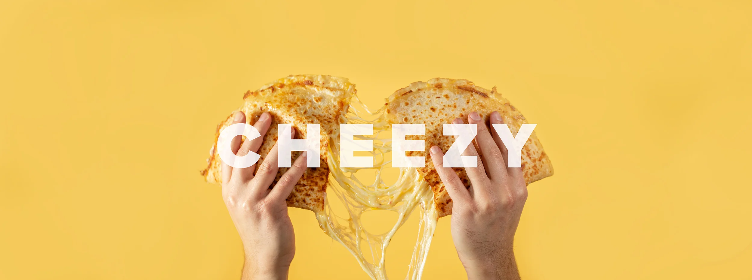 Cheesy quesadilla with melted cheese and golden crust