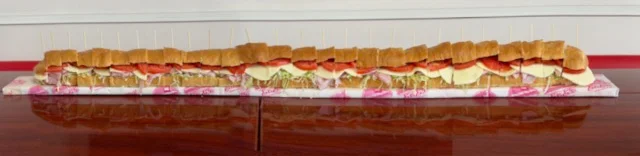 Giant sub sandwich platter for a party