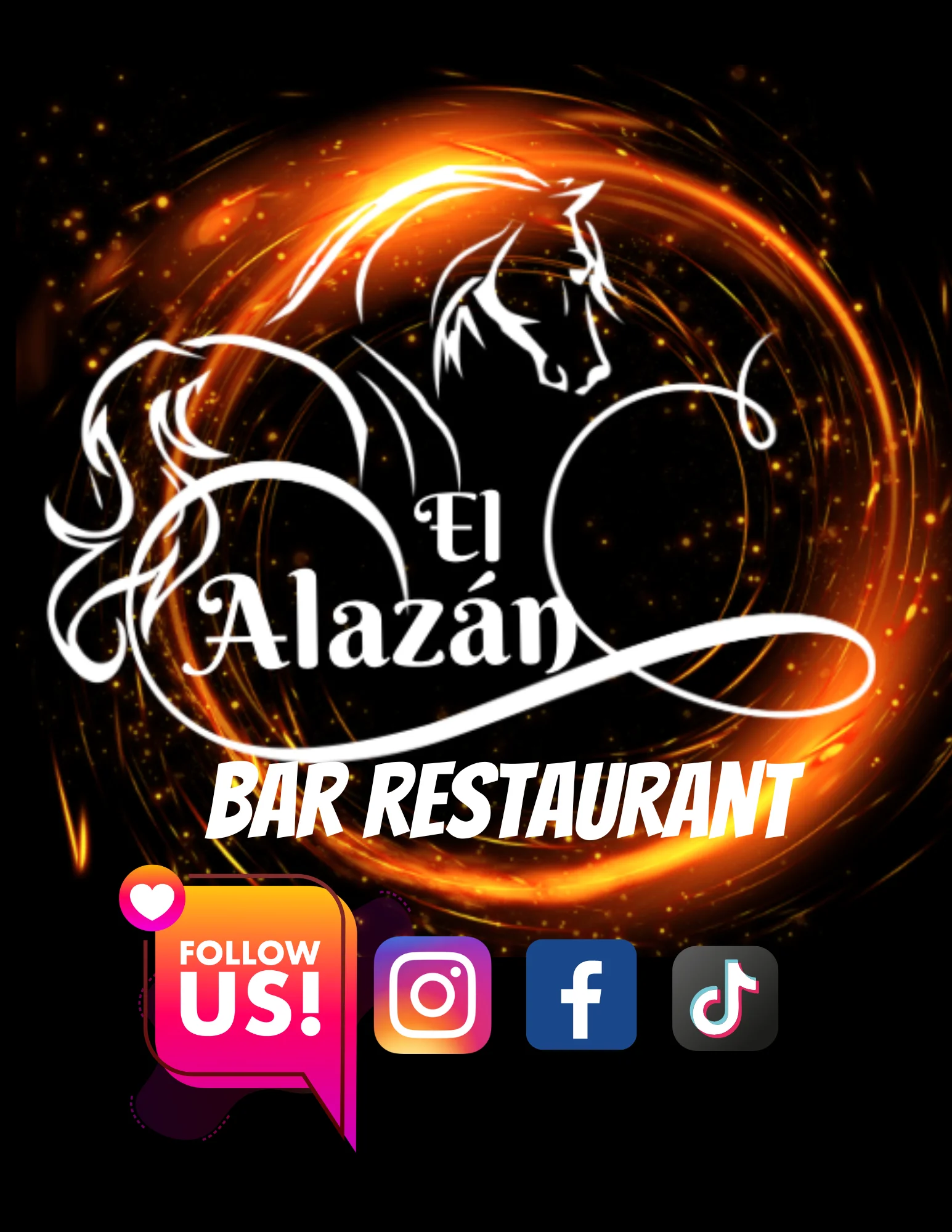 Logo of El Alazán Bar Restaurant with a horse design