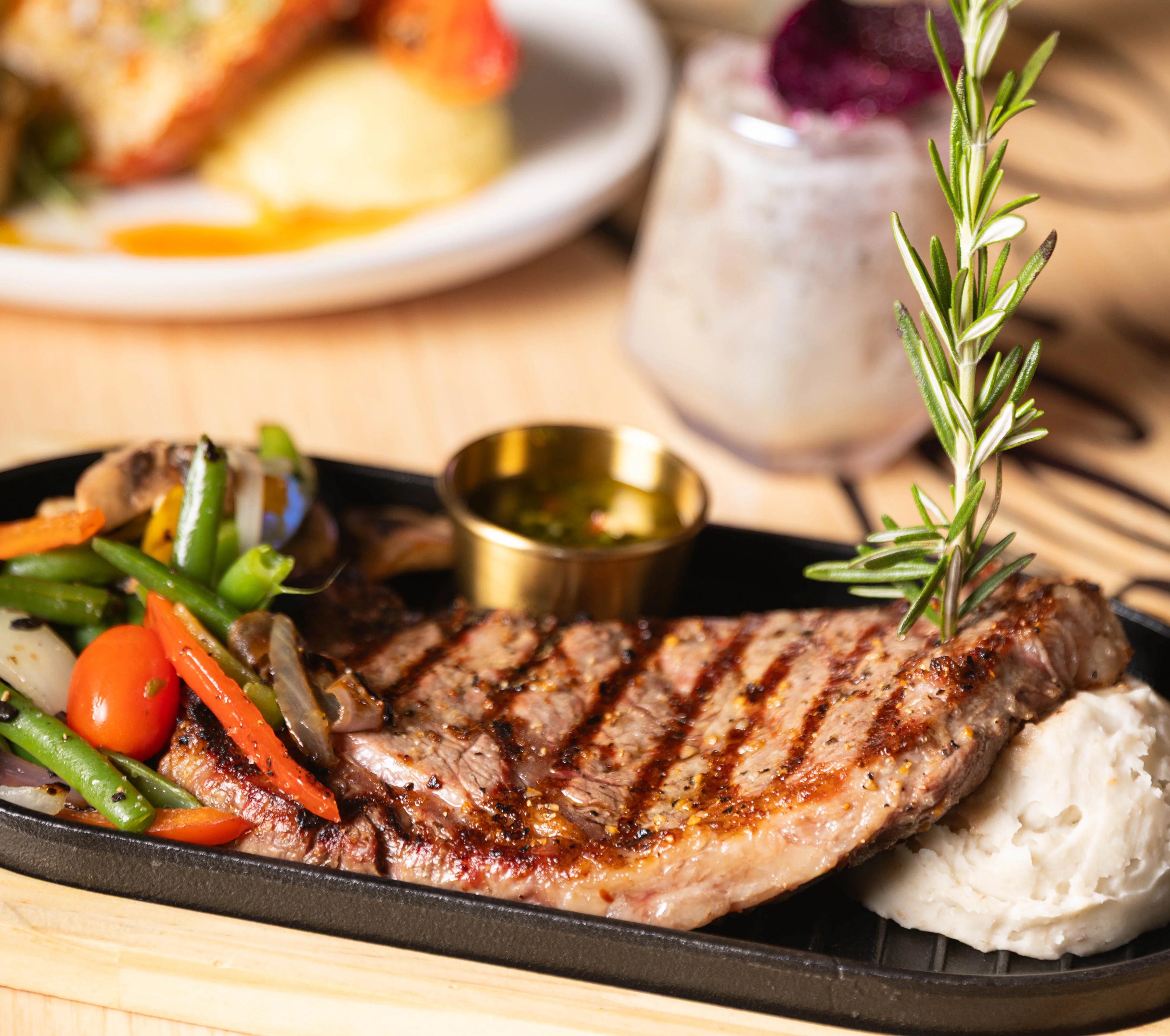 Steak and vegetables