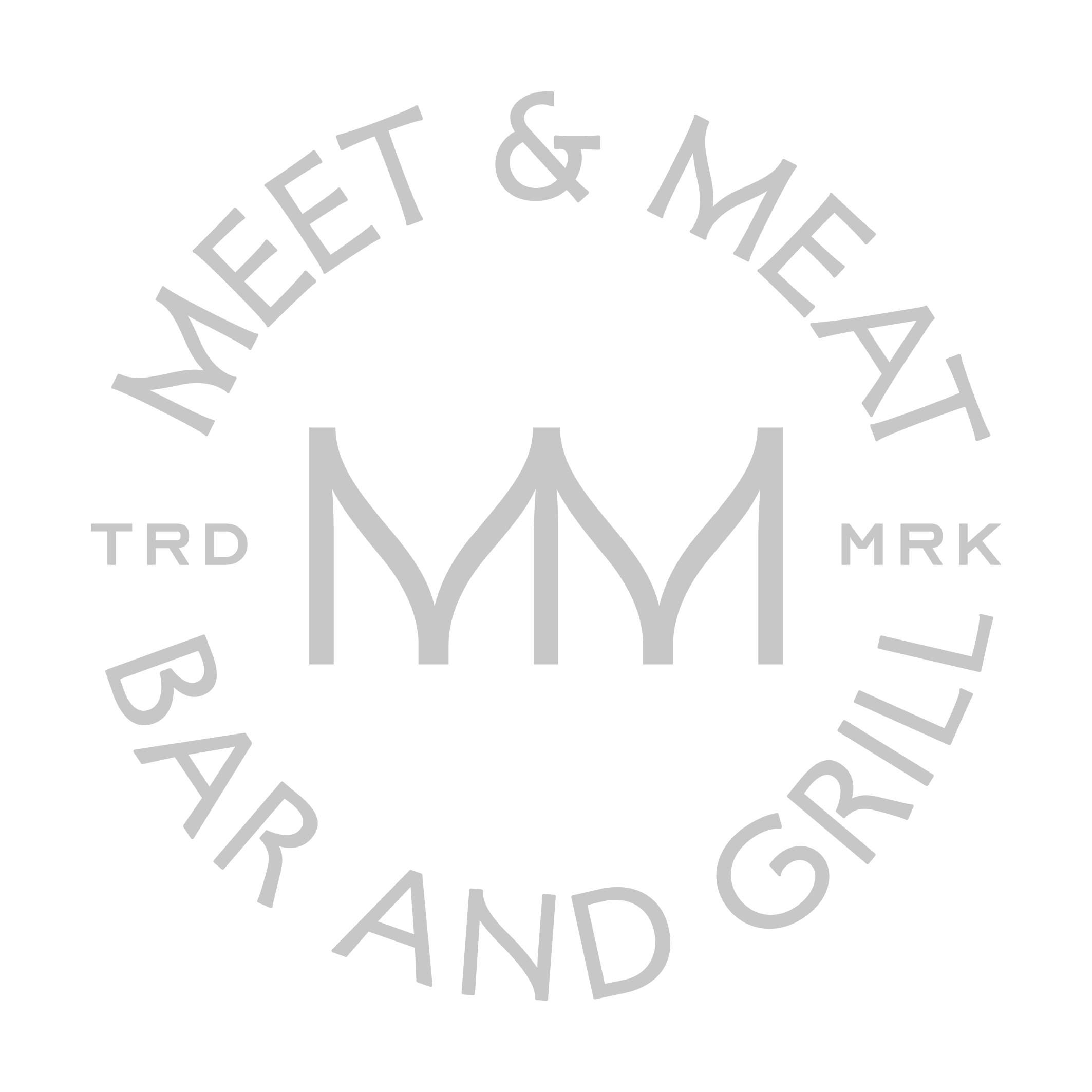 Logo of Meet & Meat Bar and Grill featuring modern design