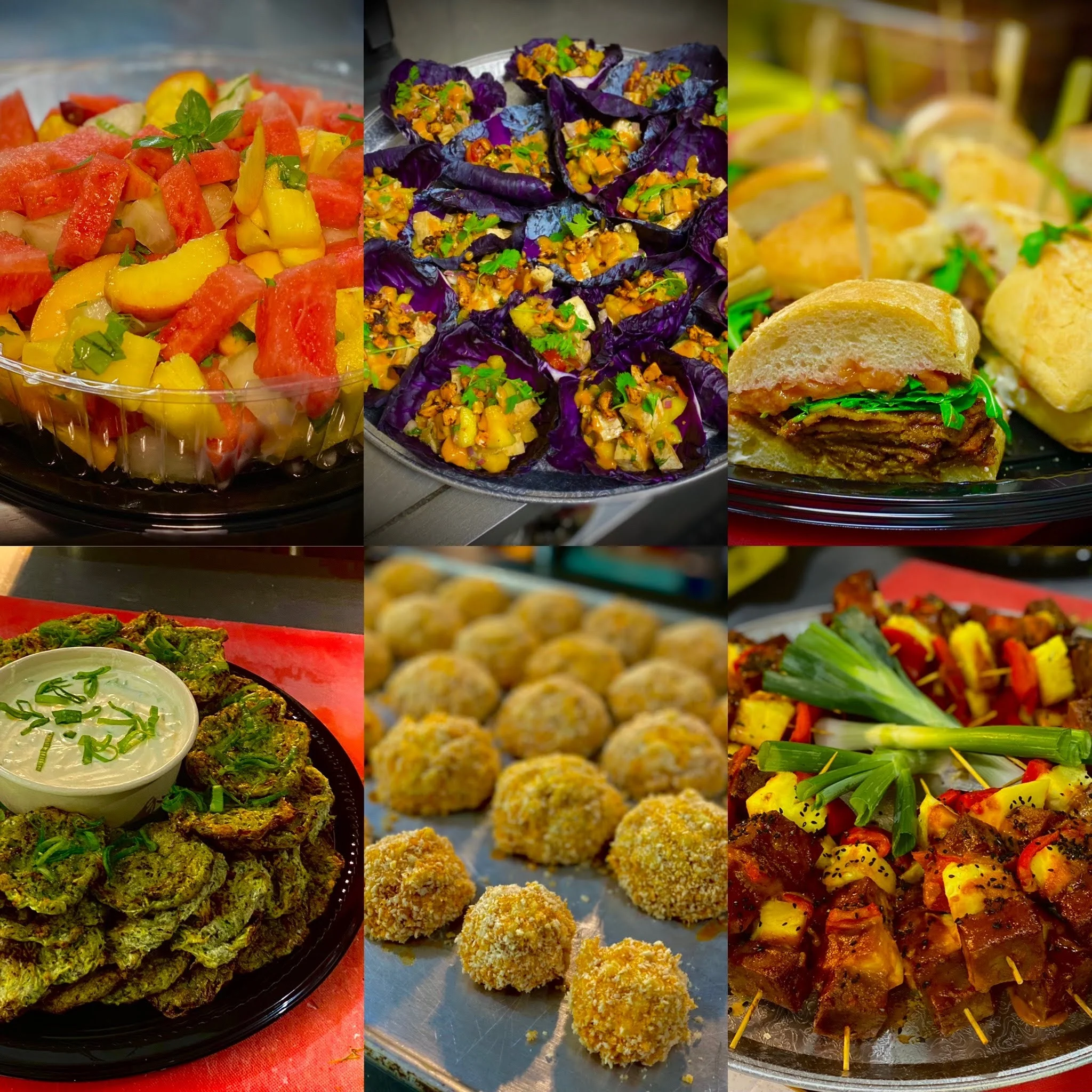 Collage of colorful Middle Eastern dishes including falafel, kebabs, mezze, and stuffed cabbage cups