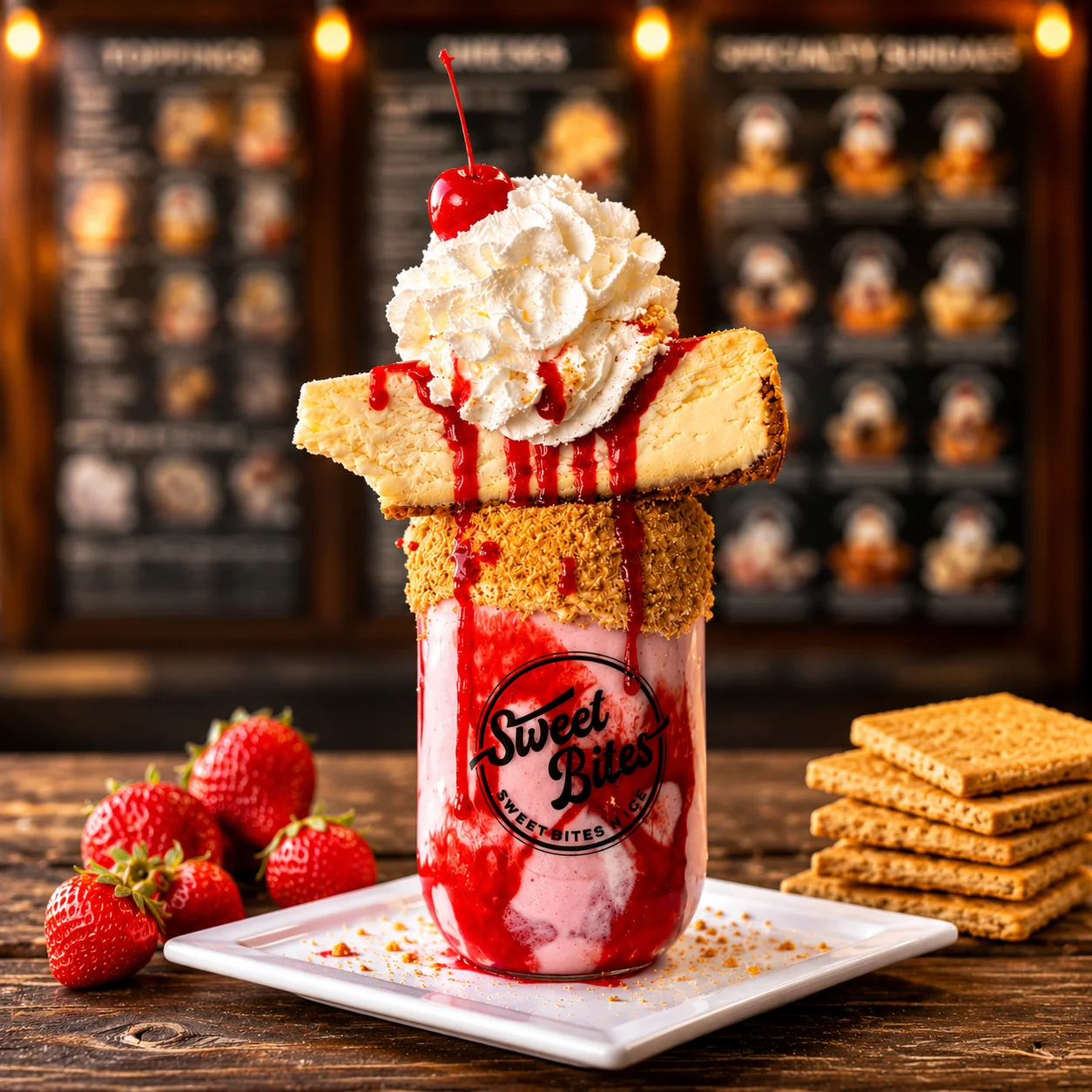 Crazy Strawberry Cheesecake Shake