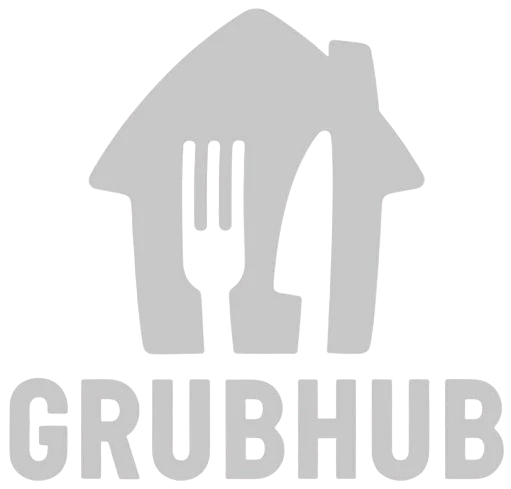 Grubhub logo featuring a house, fork, and knife