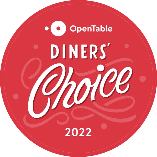OpenTable Diners' Choice award badge for 2022