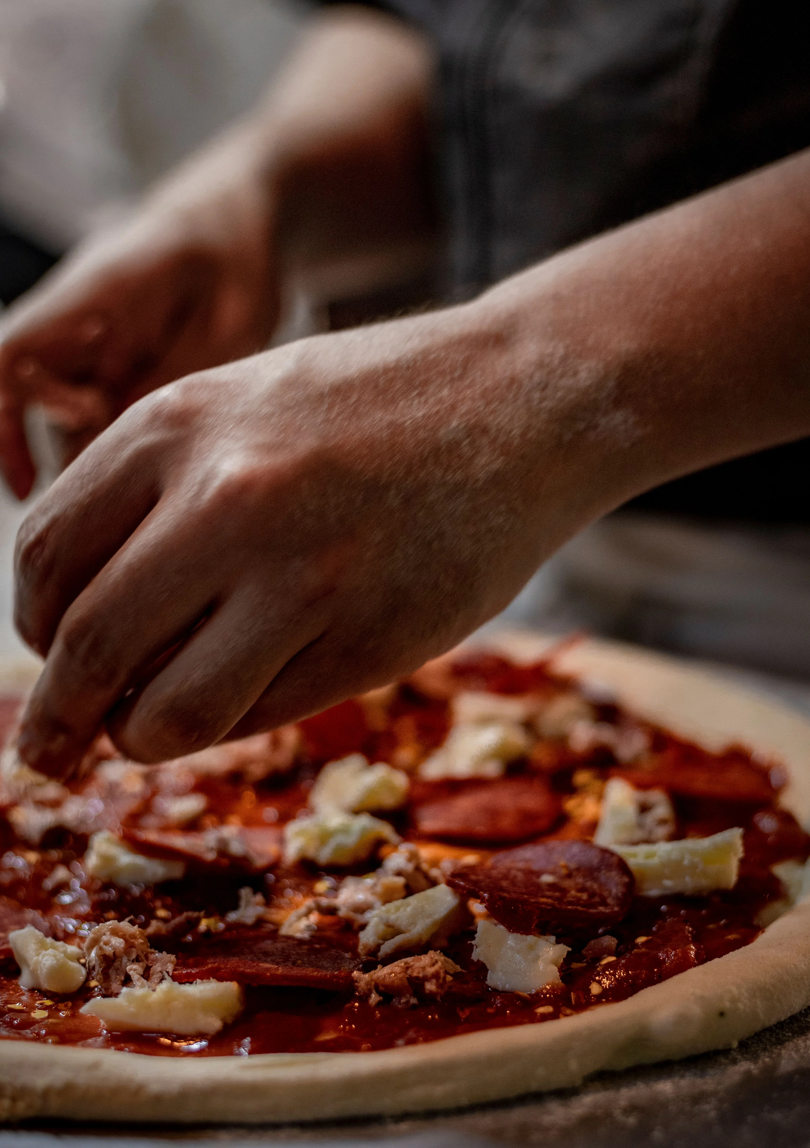 A restaurant chef preparing a dish