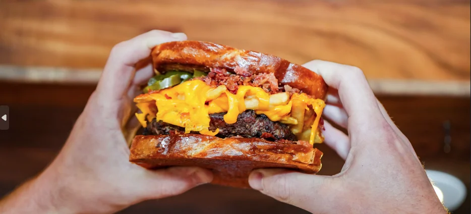 Irish Nacho Burger on Sourdough Bread