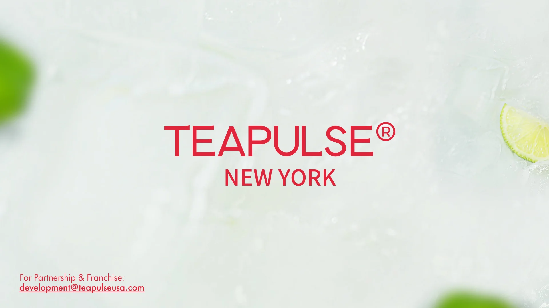 Teapulse logo with fresh lime and mint background