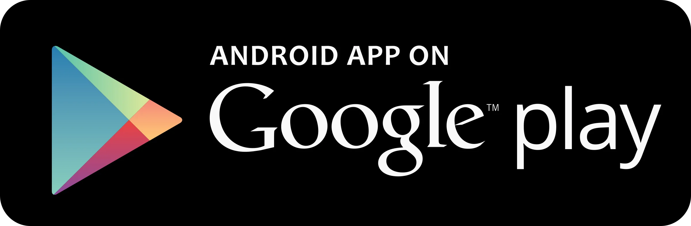 Google Play logo for Android app downloads