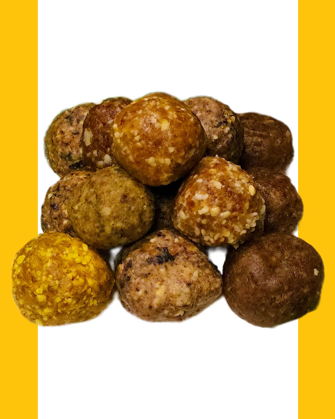 Assorted energy balls from Indian cuisine