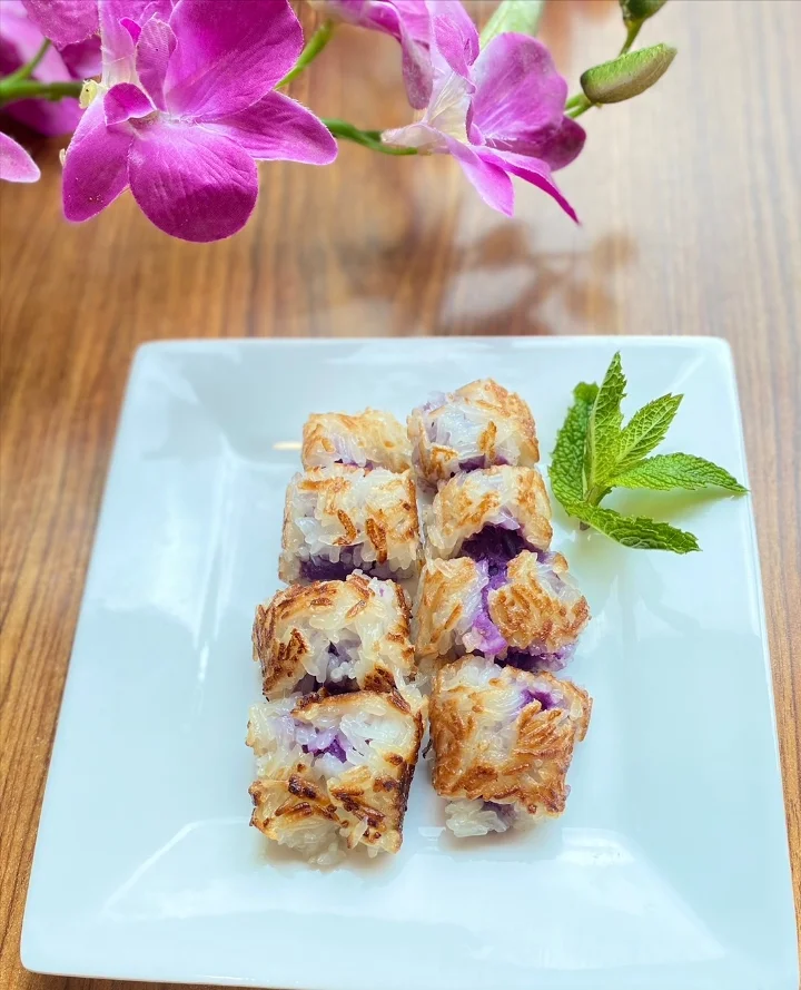 Grilled Ube sweet rice