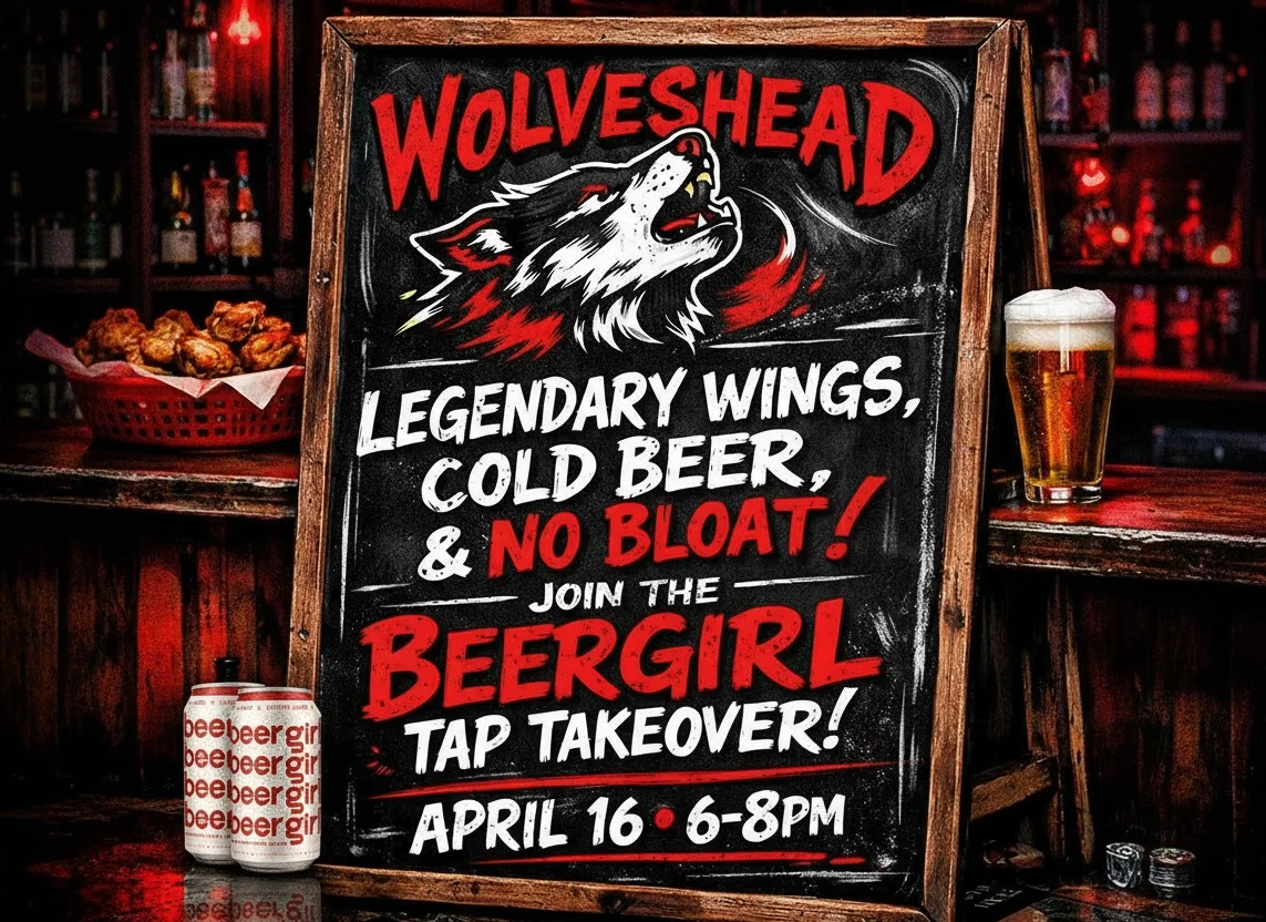 Beergirl Brewing Co. Event Flyer April 16th 6-8pm