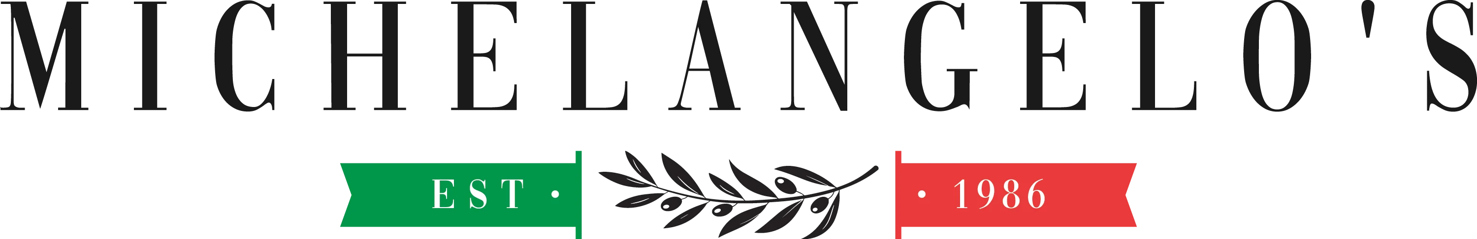 Logo of Michelangelo's Italian restaurant established in 1986