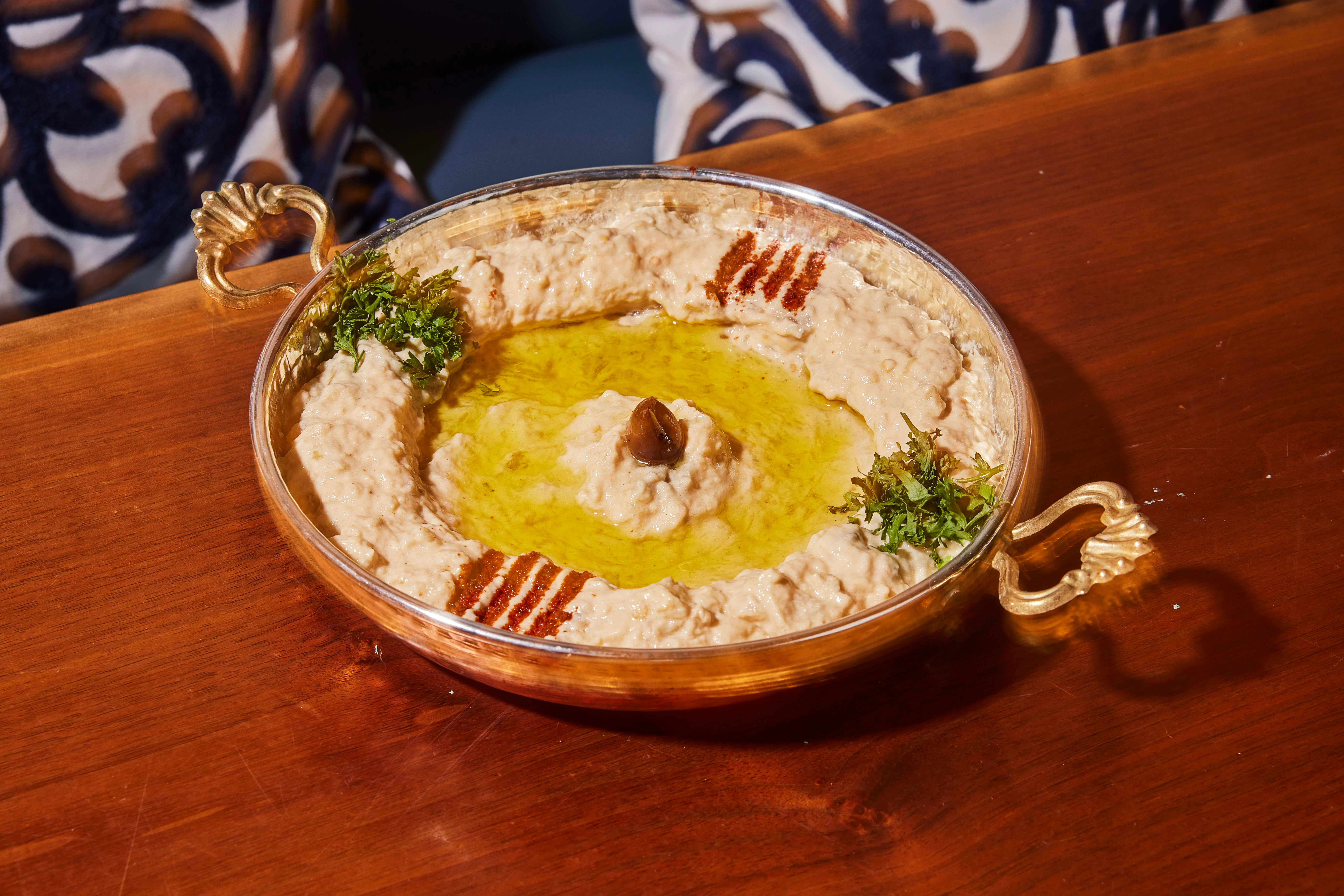 Baba Ghanouge served at Sufrat Grill.
