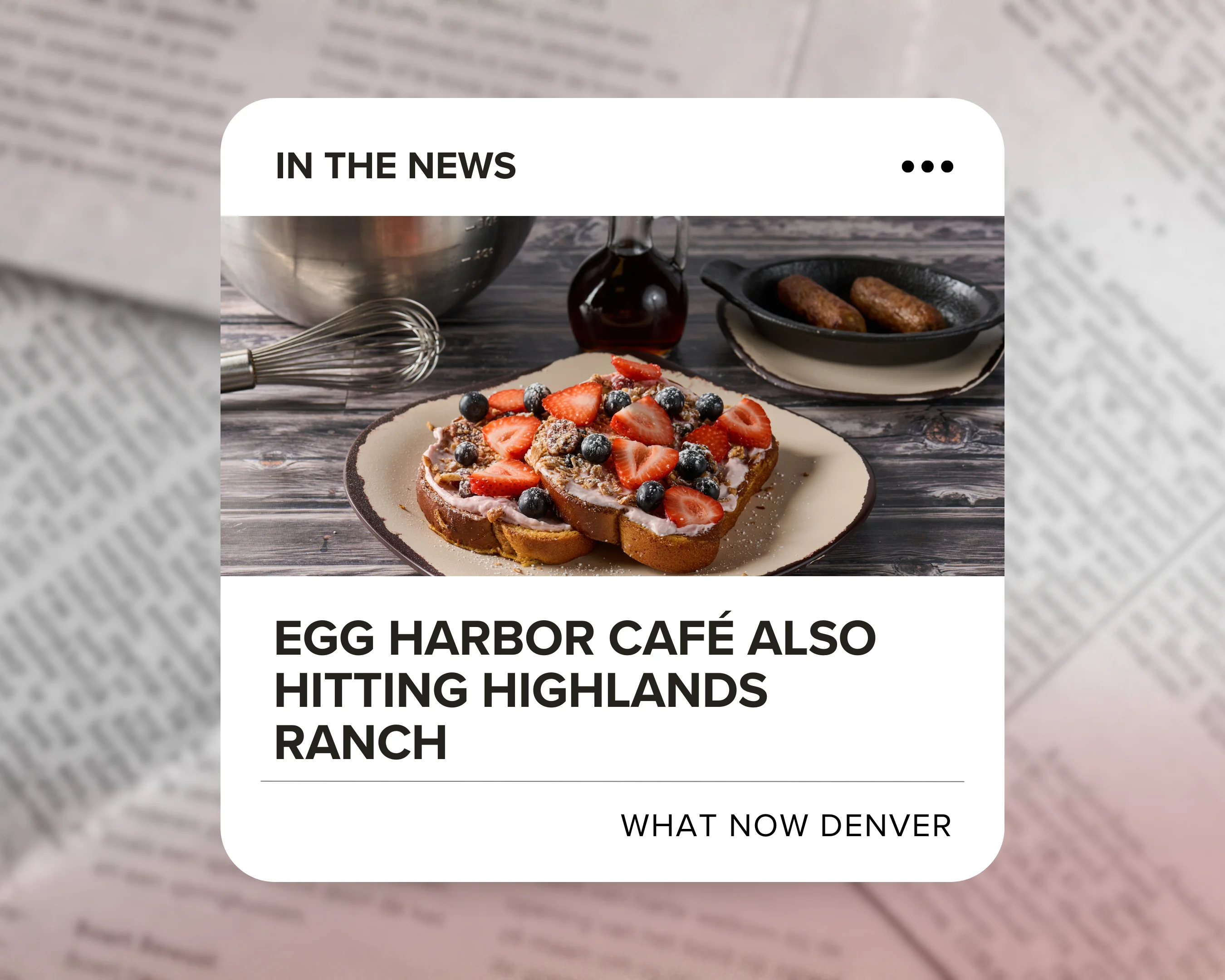 egg harbor cafe also hitting highlands ranch