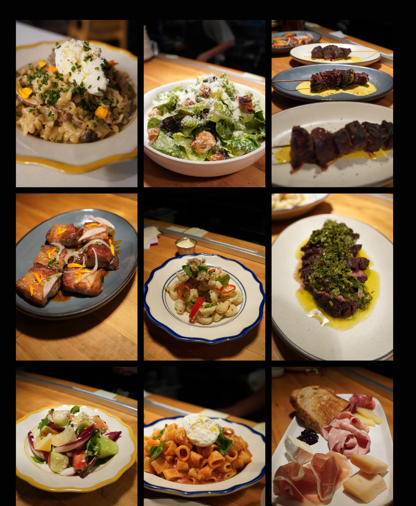 A spread of farm to table Native Fields food