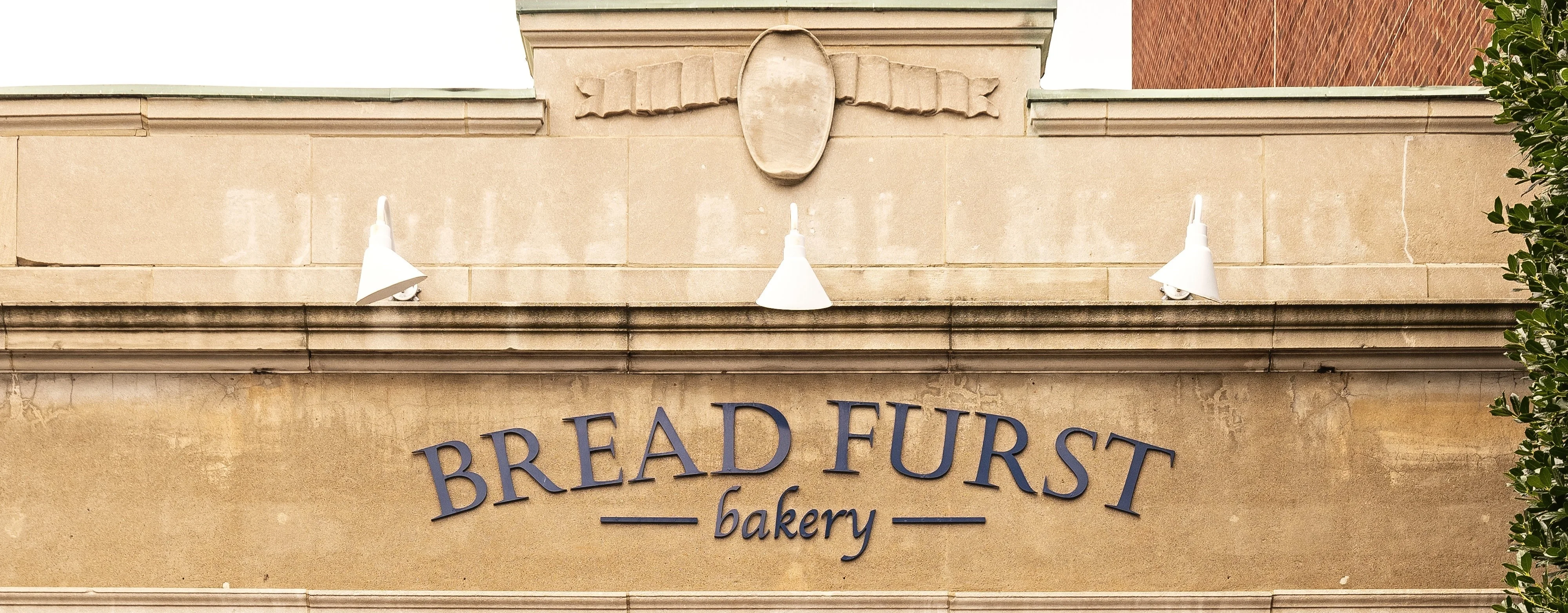 Exterior sign of Bread Furst bakery with elegant design