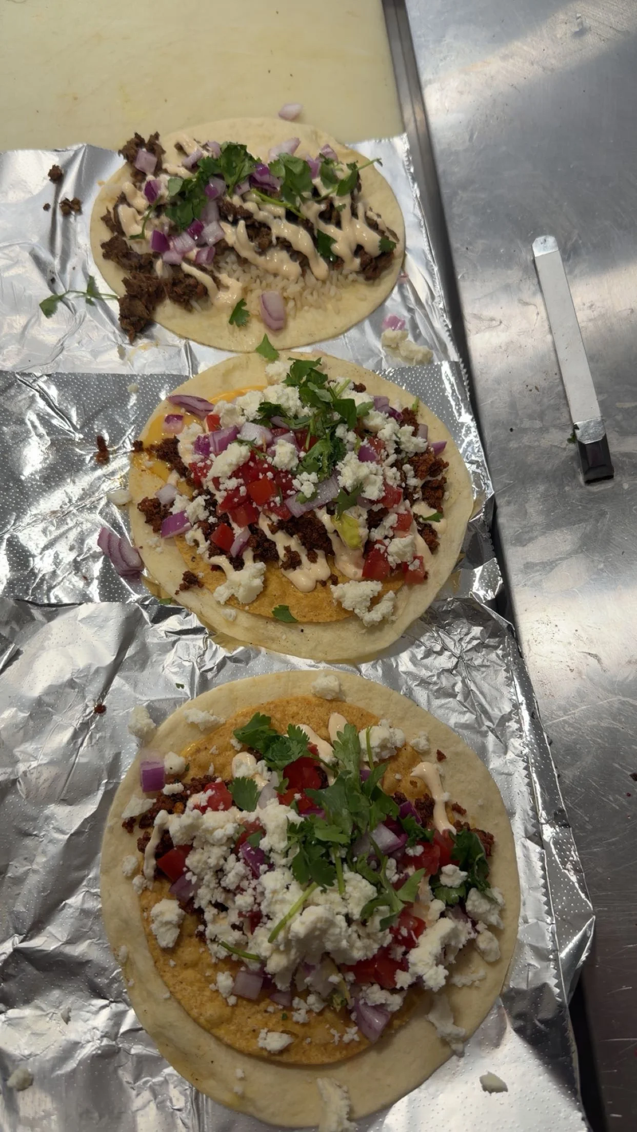 Delicious Mexican taco with chicken and savory sauce