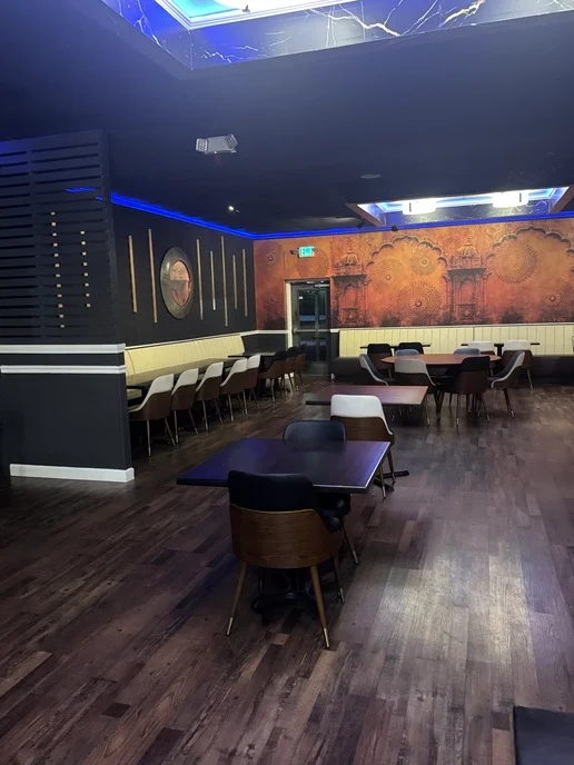 Stylish restaurant interior with modern decor and ambient lighting
