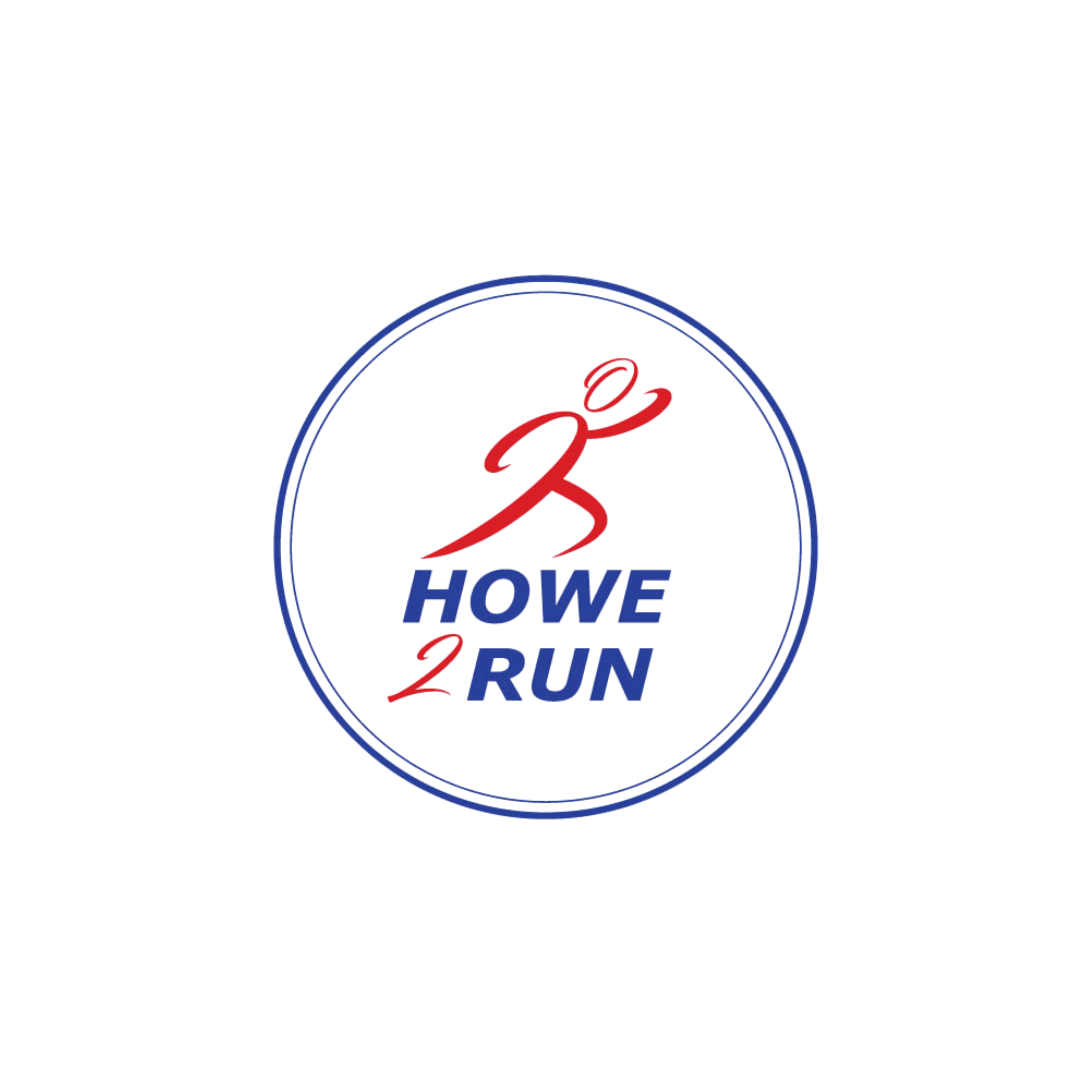 Logo for Howe 2 Run, promoting running and fitness activities