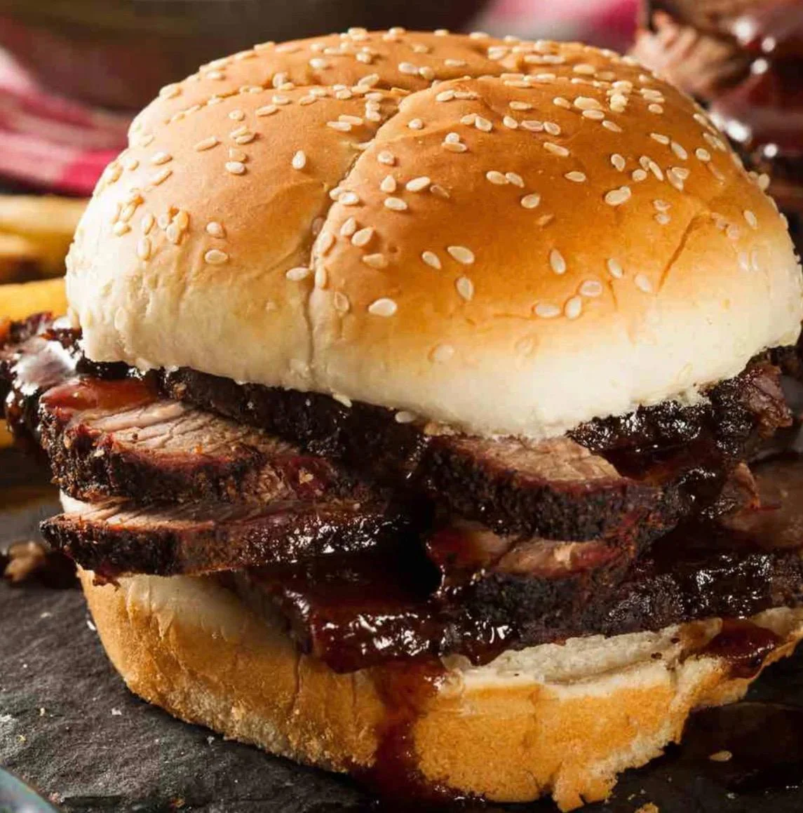 Sliced Brisket Sandwich