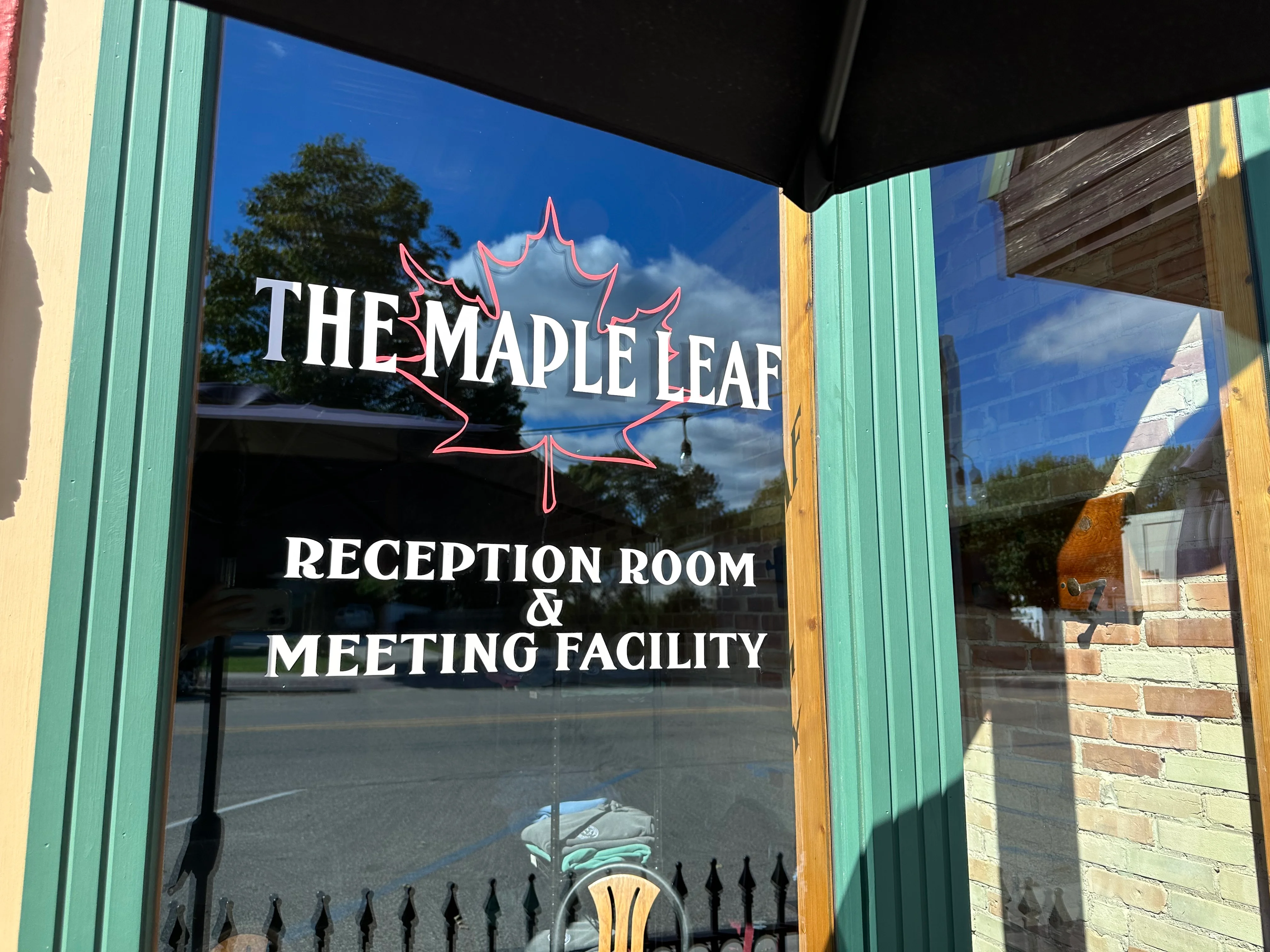 Entrance of The Maple Leaf reception room and meeting facility