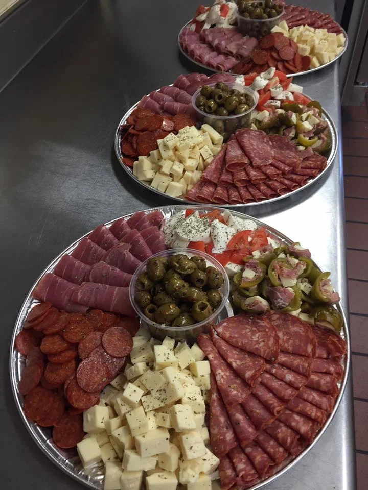 Italian antipasto platter with cured meats and cheeses