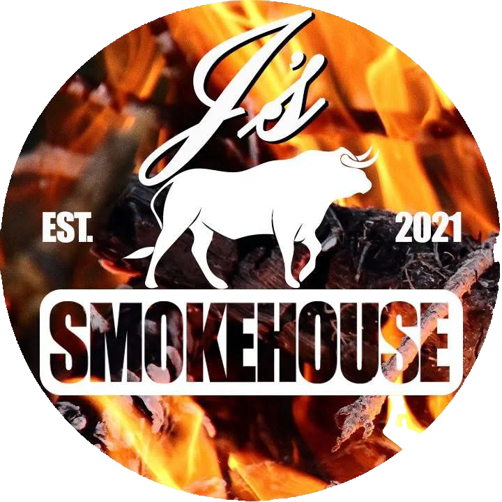 Logo of J's Smokehouse established in 2021 with a bull silhouette