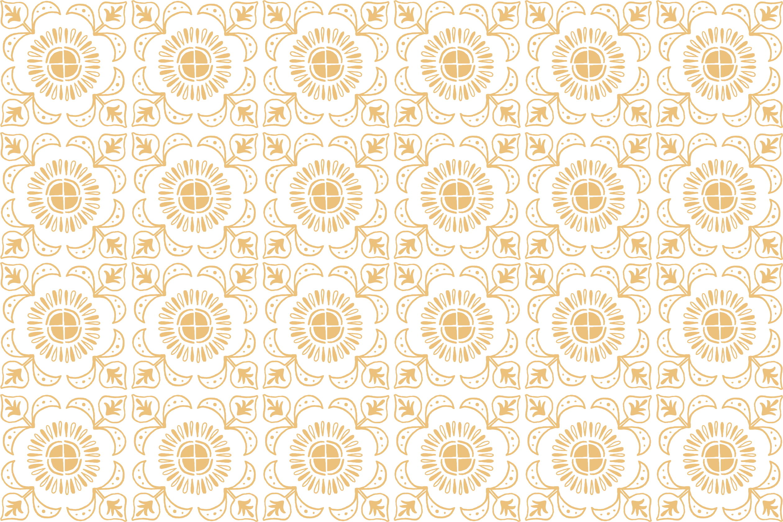 Elegant floral pattern in gold and black