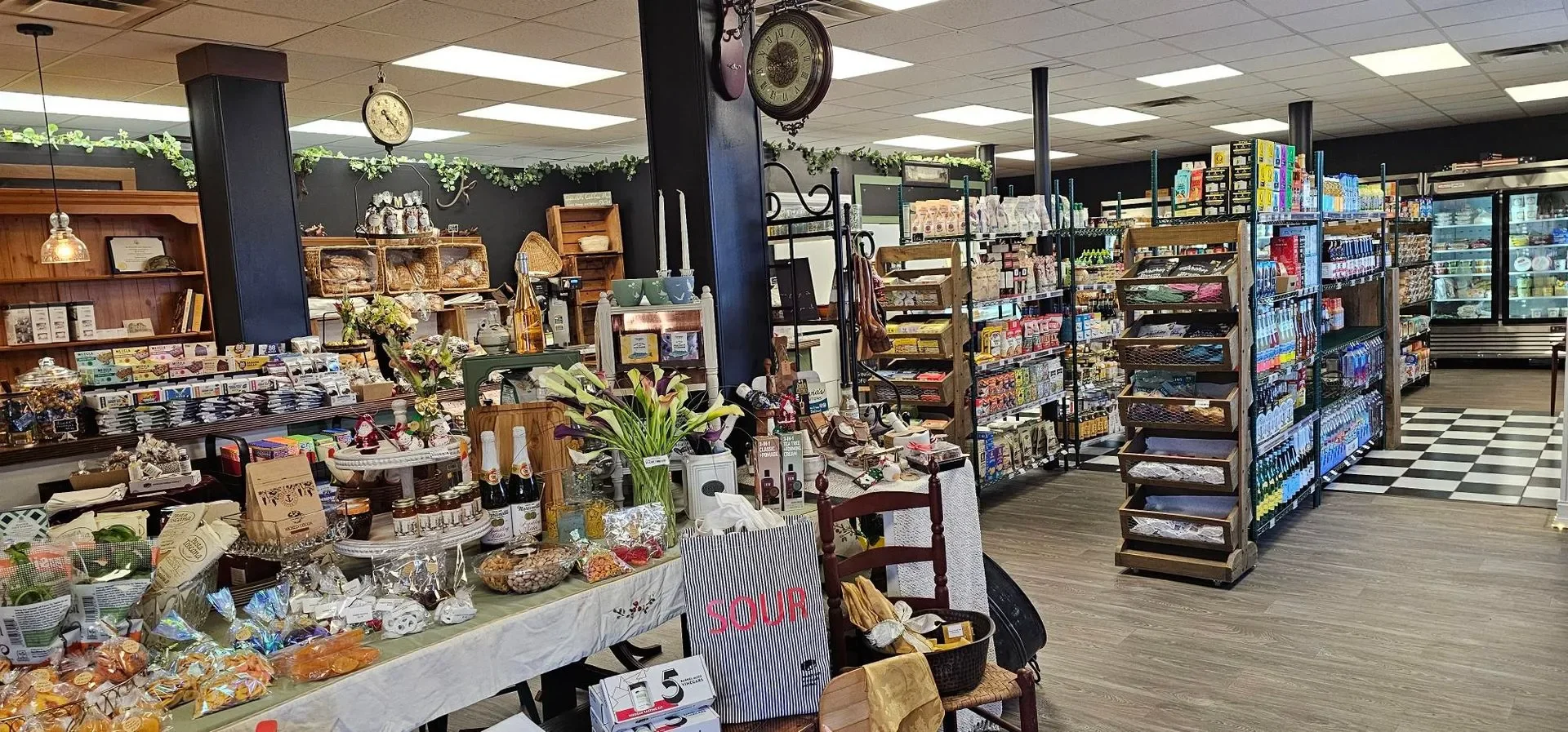 The clean and inviting interior of Pawtuxet Village Market in Cranston, RI, showcasing our well-stocked shelves of local and specialty goods.