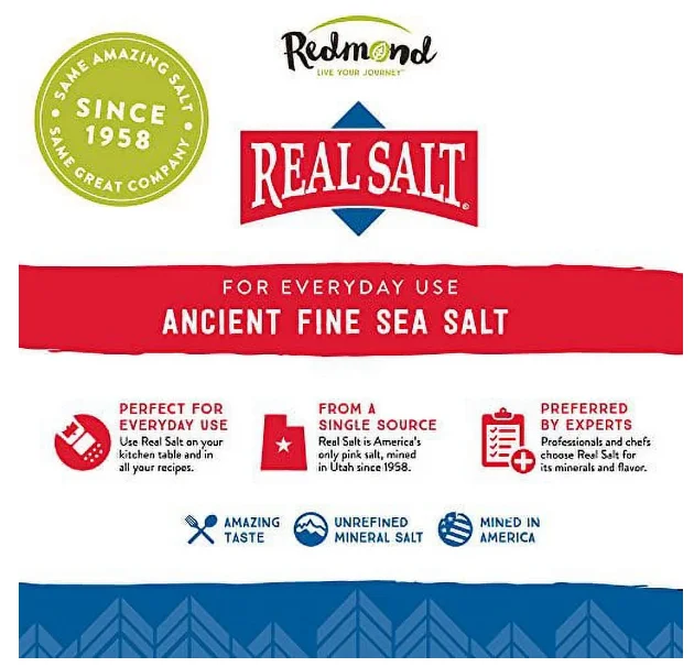 Real Salt packaging for ancient fine sea salt from Utah