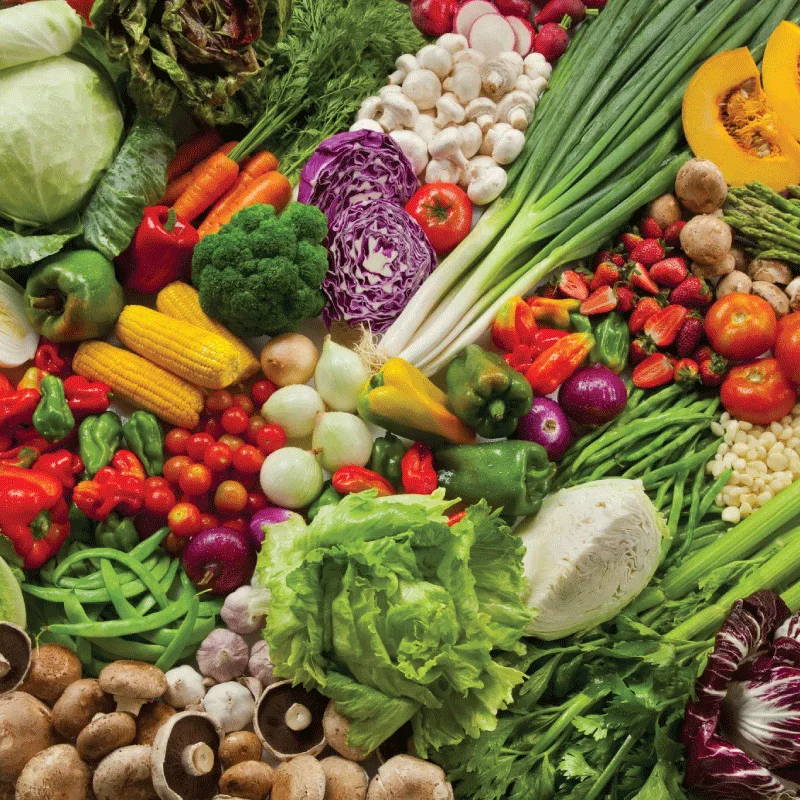 Colorful assortment of fresh vegetables for a healthy meal